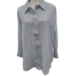 NwOT H&M Light Gray Button-Down Shirt L